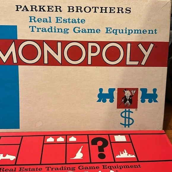 vintage 1961 parker bros real estate trading MONOPOLY board game toy collectible - Picture 4 of 16
